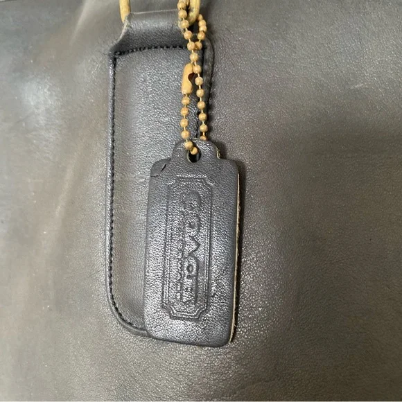 Vintage Coach Zipper Tote Navy Leather No. 9785 Made in NYC - Picture 3 of 14